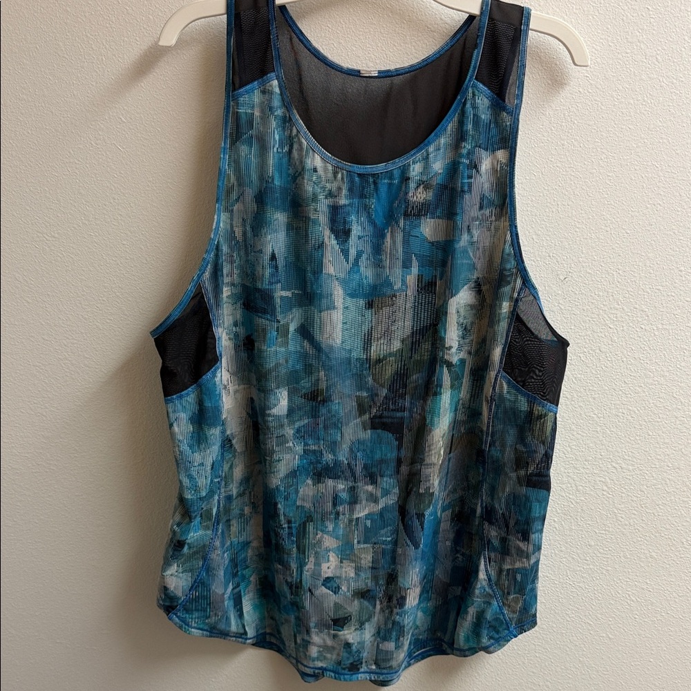 lululemon athletica Abstract Blue Tank Top